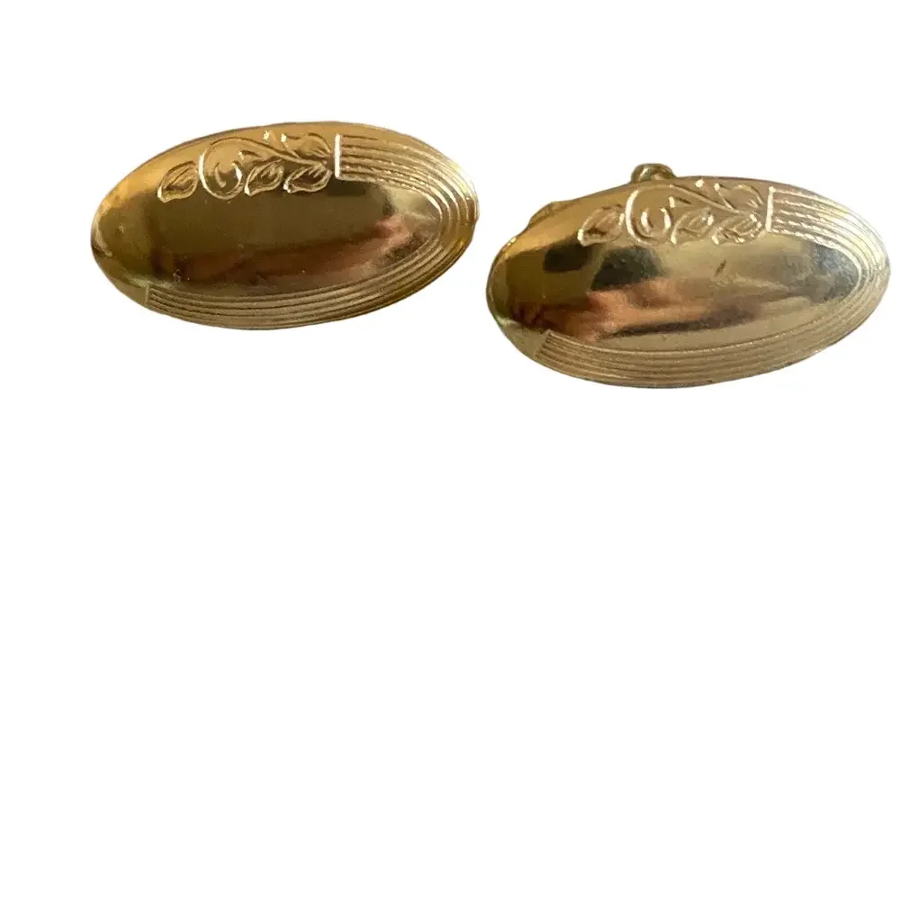 Vintage Gold Oval Cuff Links